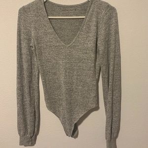 Abercrombie puff sleeve sweater bodysuit